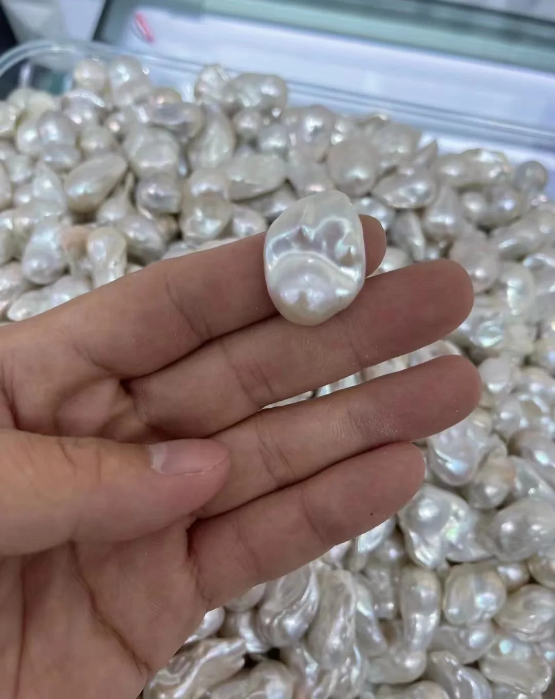 Wholesale White Baroque Pearl 11~22mm Natural Fresh Water Pearl High Quality Pearl Single White Beads For Earring Making