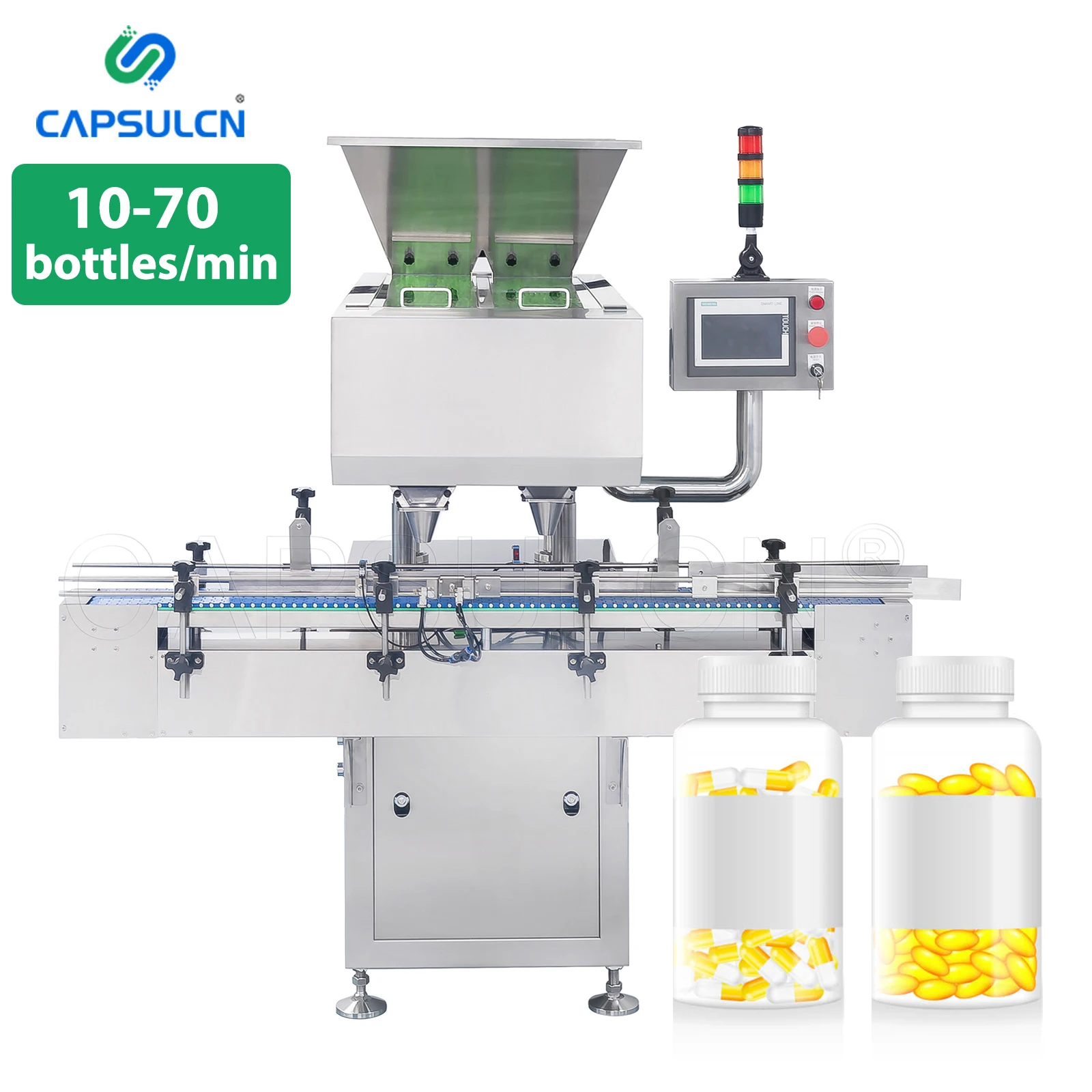 16 32 Channels Feeding Counter Vibration Panel PLC Control System Automatic Pill Counter Tablet Capsule Counting Machine