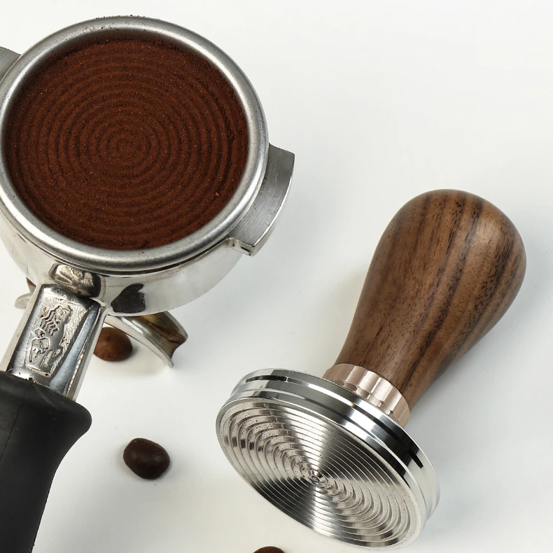 zeroHero Thunder Custom Wood Handle 304 Stainless Steel 58mm Coffee Press Espresso Coffee Tamper