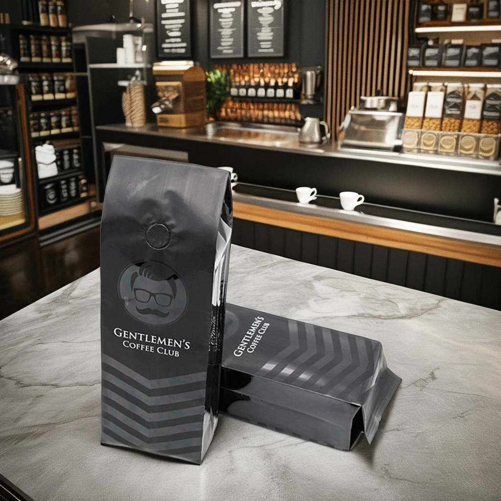 AT PACK Custom Coffee Bags USA SA AU Coffee Beans Packaging 250g 12oz 5lb Sustainable Coffee Packaging Bag With Valve And Zipper