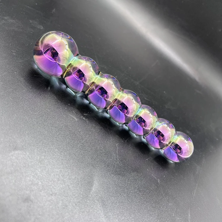 Customized Safty Erotic Products Silver Plating Crystal Glass Dildo