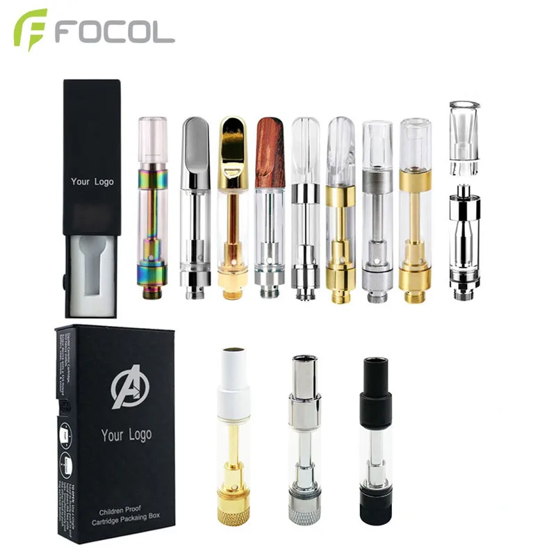 Бренд Focol, 510, 1 мл, керамический картридж для вейпа с индивидуальной упаковкой для CBD