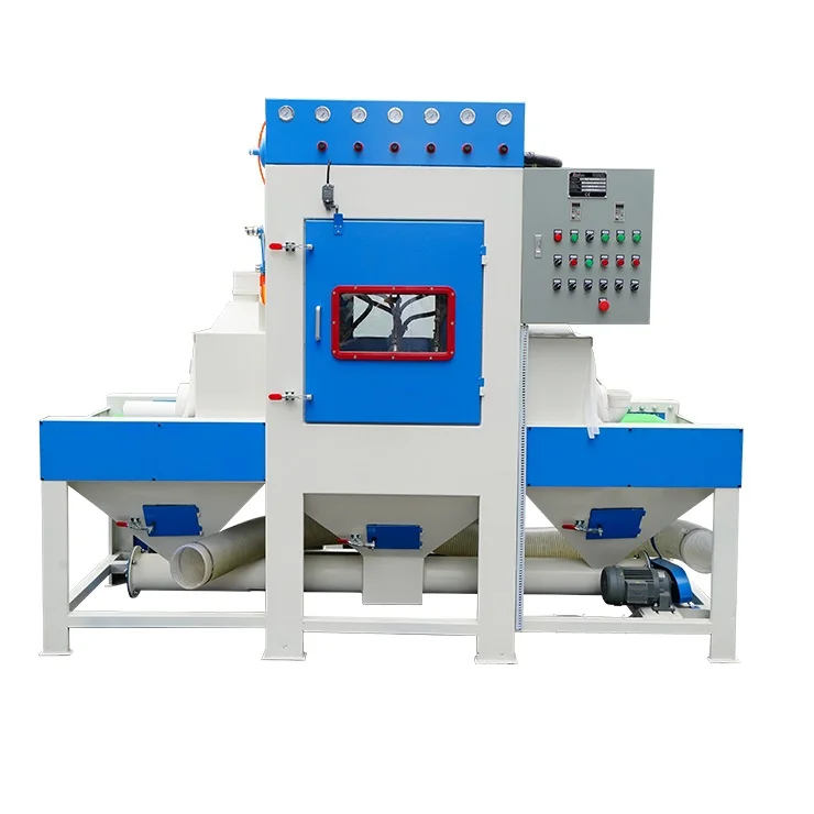 Automatic sandblasting equipment conveyor belt type sandblaster machine