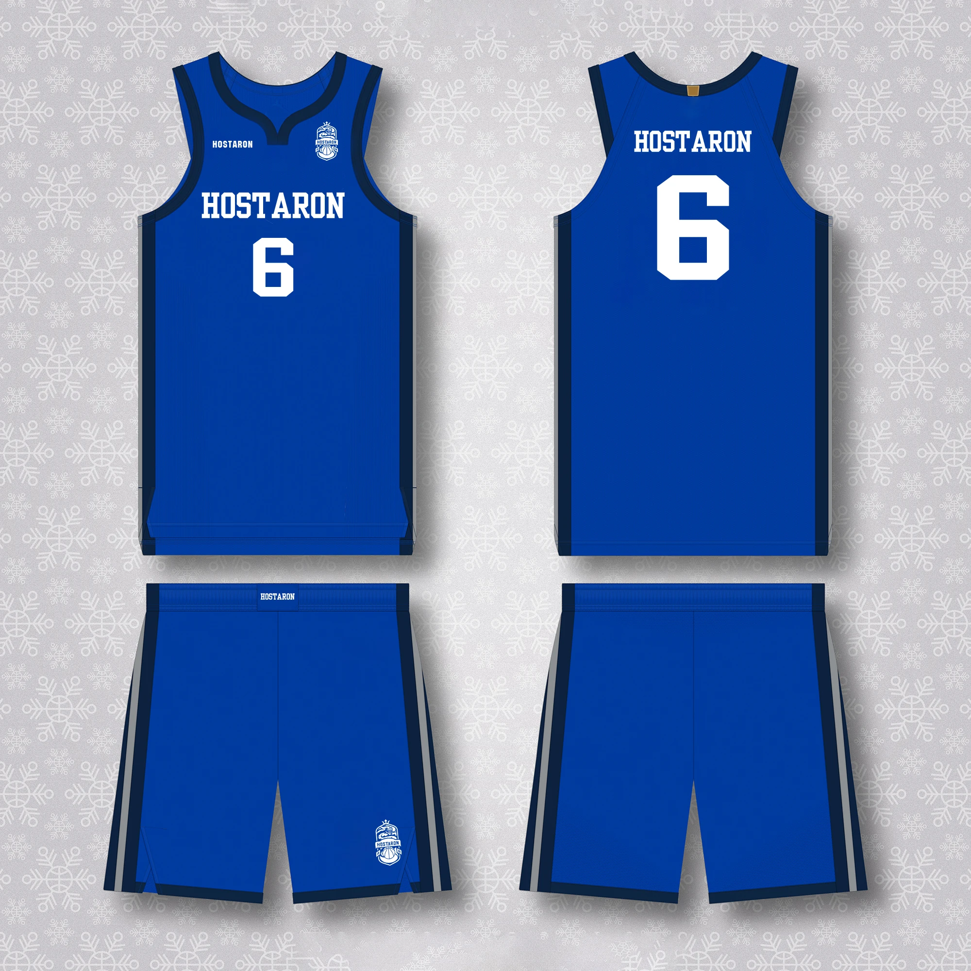 HOSTARON Quick Dry Embroidered Jersey Breathable Mesh Basketball Clothing Custom Basketball T Shirt Sublimation Basketball Kit