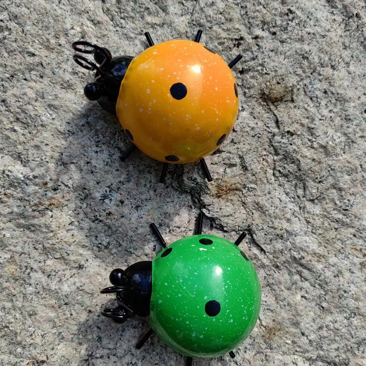 Wrought iron beetle seven-star ladybug metal decoration outdoor courtyard garden arrangement ornaments