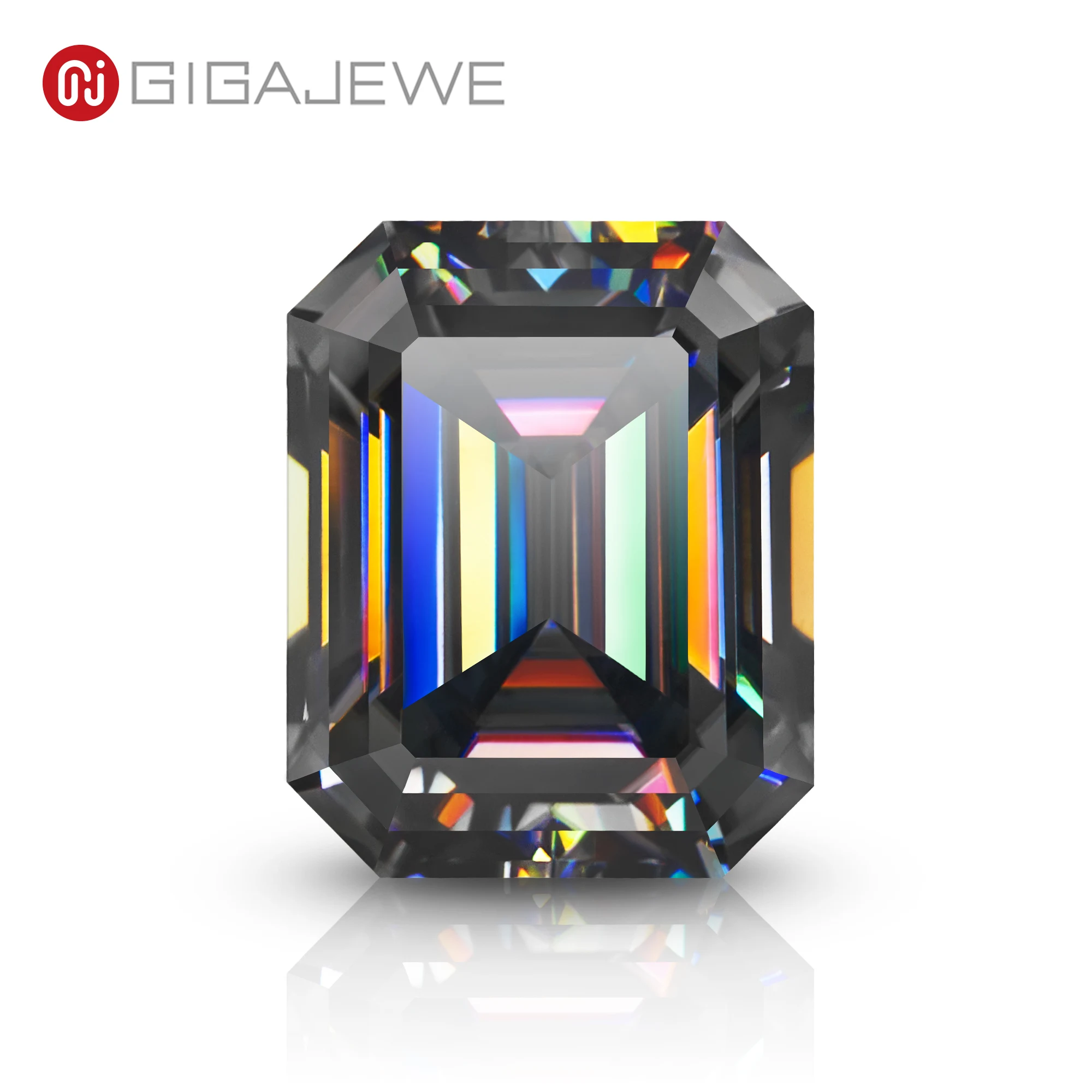 GIGAJEWE серый/серый цвет Изумрудный Вырез Свободный Муассанит бриллиант для изготовления ювелирных изделий