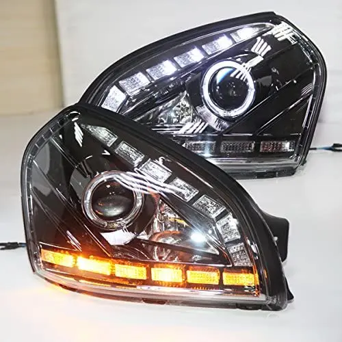 For Hyundai Tucson 2004-2008 year LED angel eyes lights black housing JY