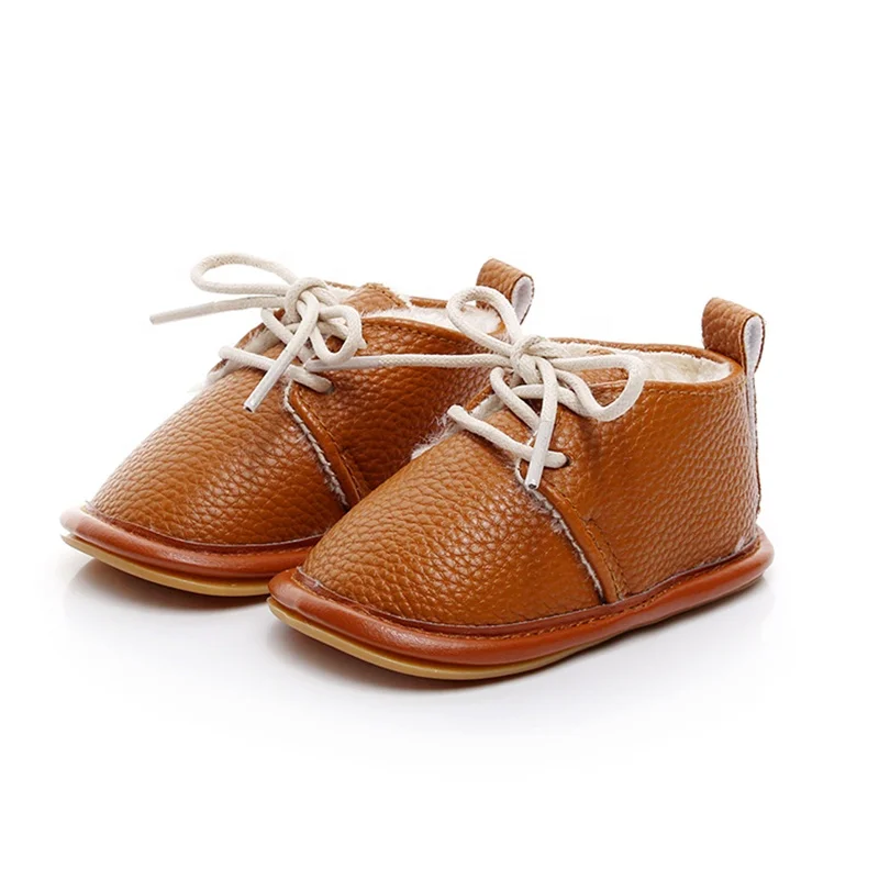 EVERTOP floral printing fluffy inner cow muscle sole PU prewalker moccasins baby winter shoes