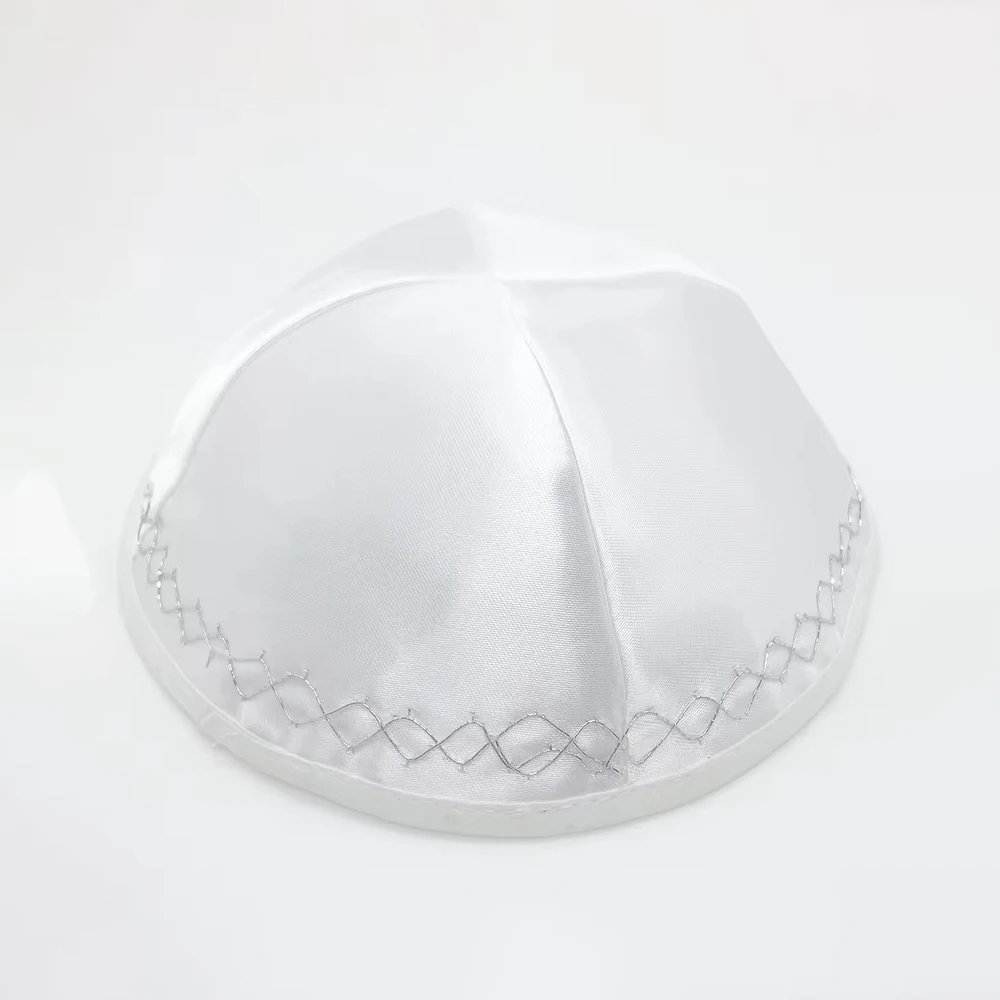 Custom Israel Jewish Hats for Men Yarmulke Hat Embroidery Satin Kippah Hat