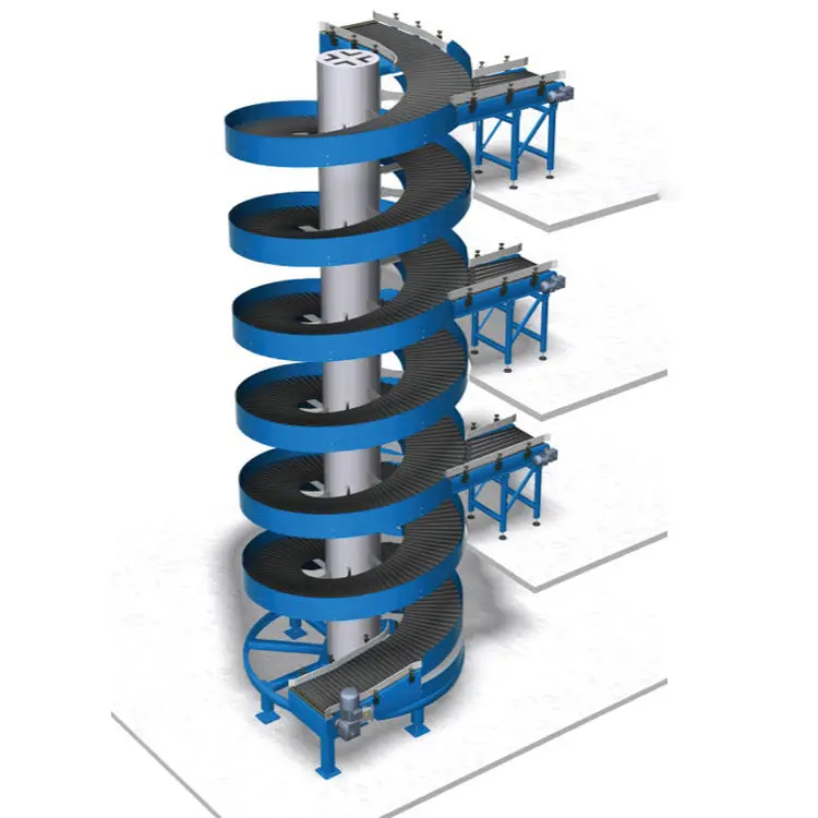 high quality spiral screw conveyor system material handling equipments with arm device for multi-floor