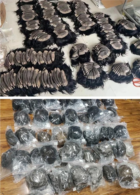 Factory hot sale high quality virgin cuticle aligned 100% human hair lace mens wigs super thin skin silk mono toupee for men