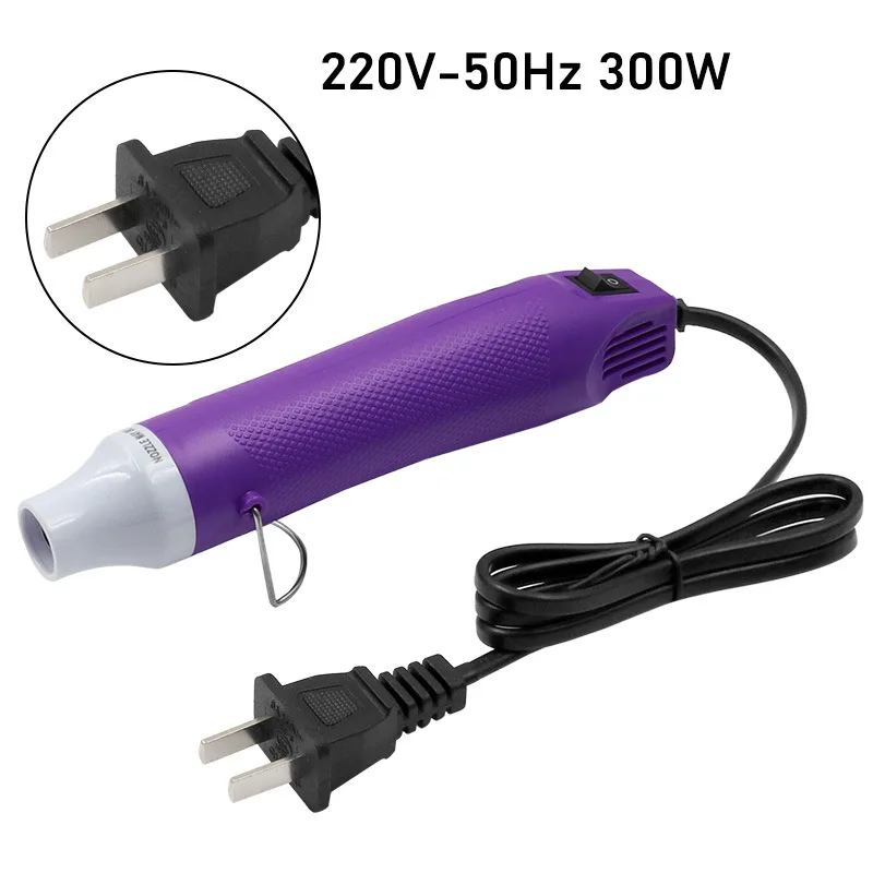 Wholesale diy polymer clay shaping heat blower tool electric hot air mini gun with stainless steel bracket supporting seat