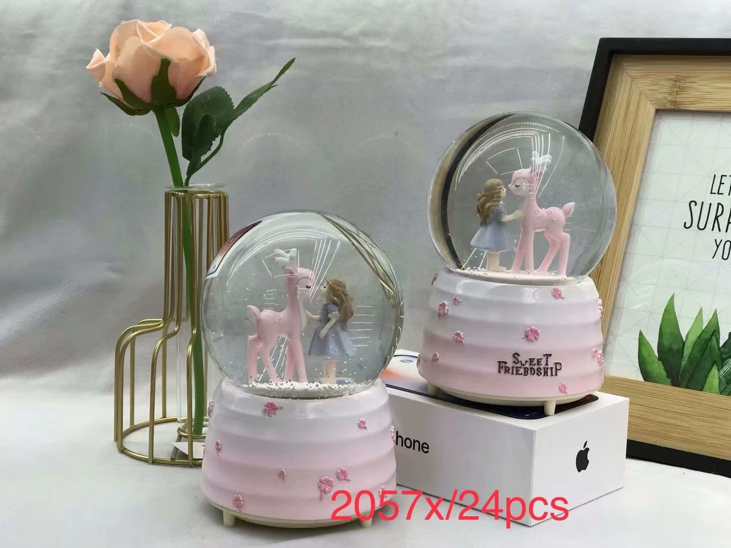 100 мм полимерные изделия разных размеров, хрустальный шар, снежный шар для сувениров с музыкой