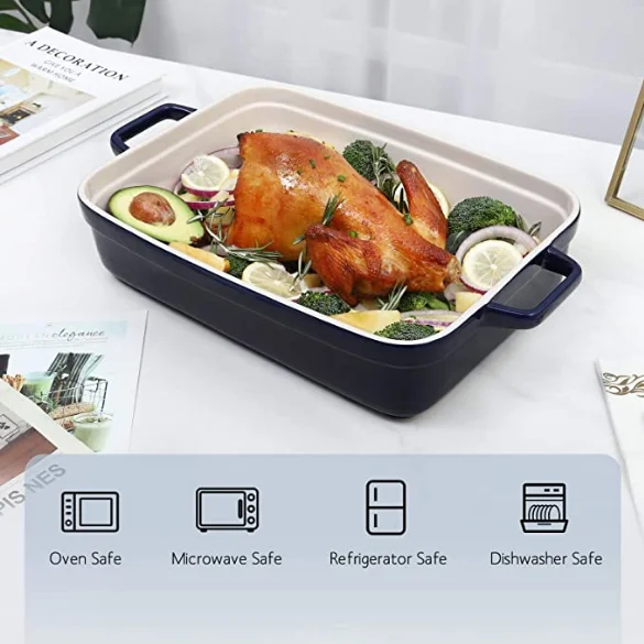 Ceramic rectangular customized bakeware baking dish casserole dish