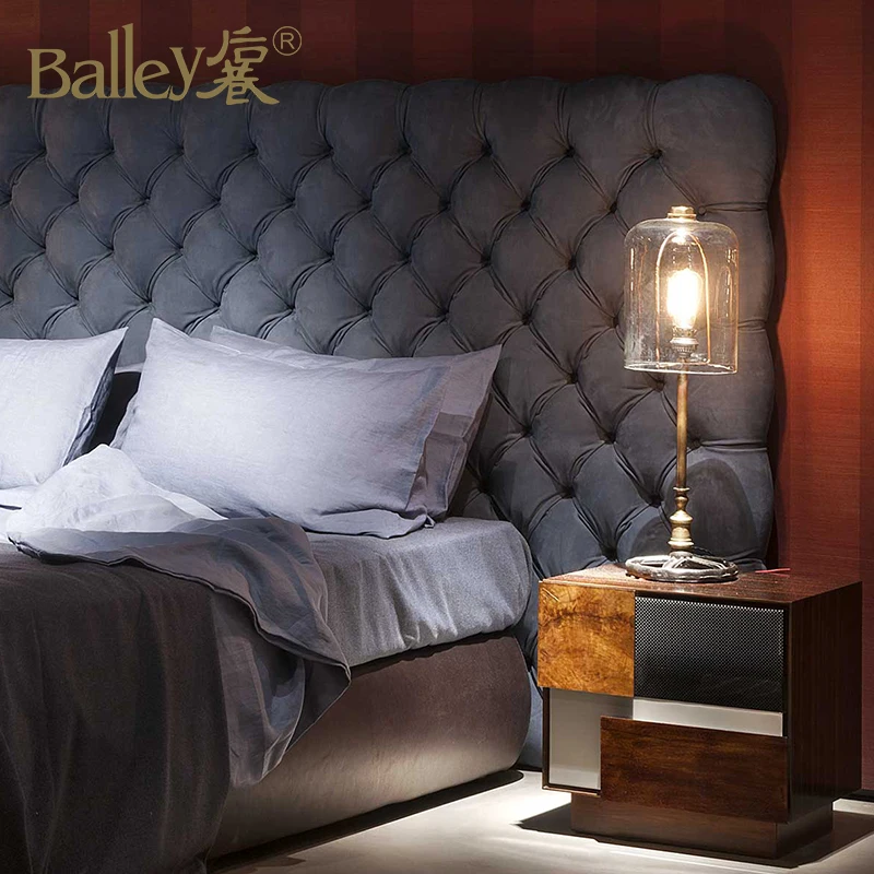 bed for hotel Morden luxury Italian minimalist style commercial furniture for hotel bedroom furniture set