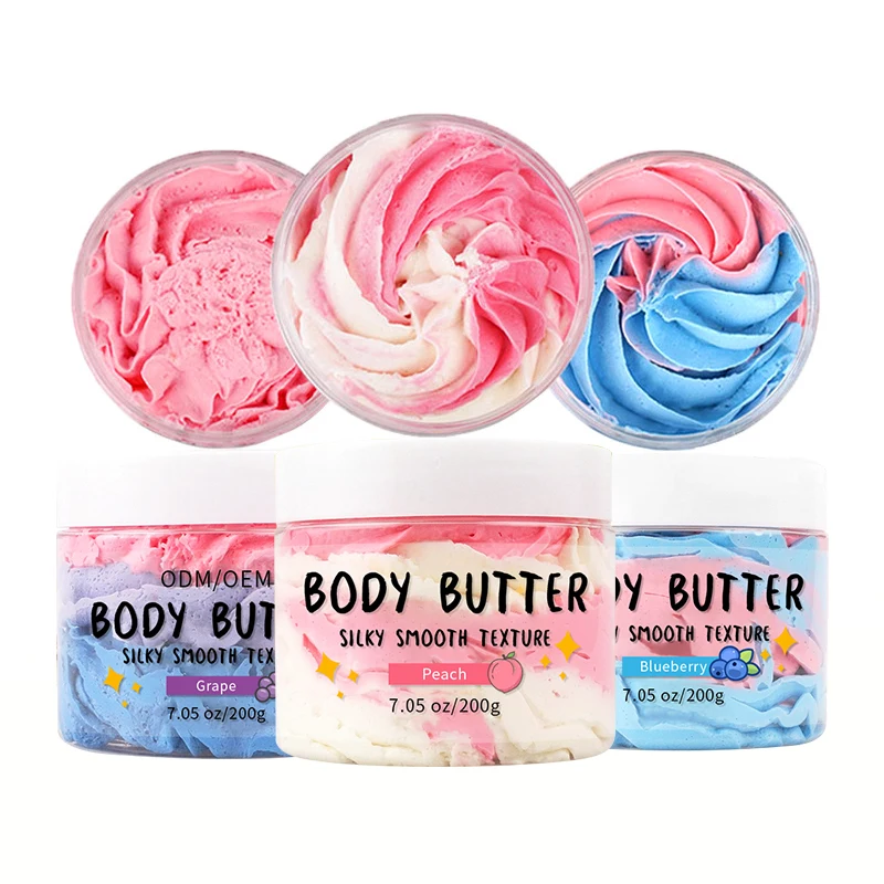 Wholesale Private Label Colorful Rainbow Butter Ice Cream vanilla body butter