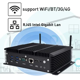 HYSTOU 6 Lan 12V Cheap Price Celeron 2955U Win 7 10 Linux Cloud Compute Servers Firewall Mini Server Pc