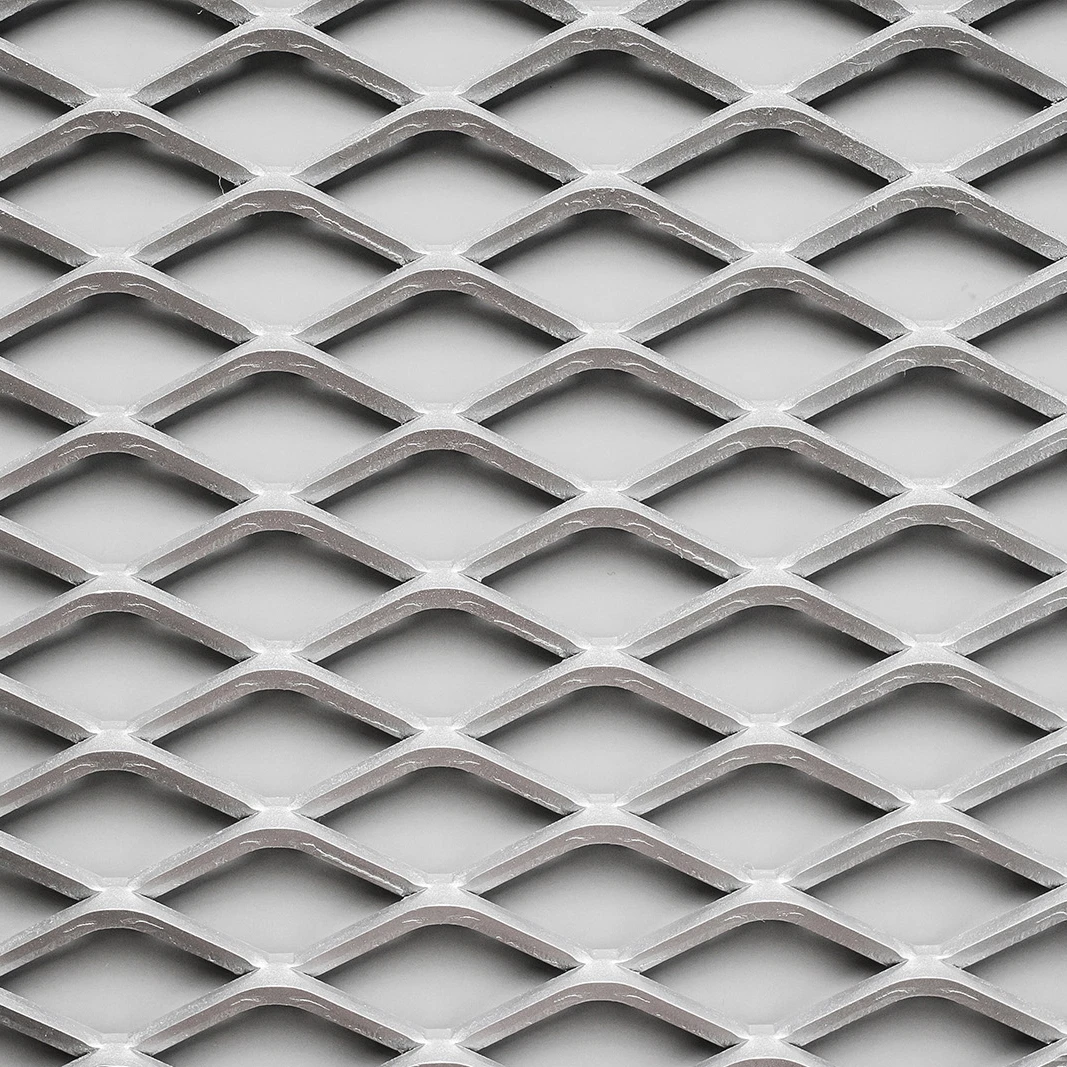 Expanded metal mesh sheet with customized hole size