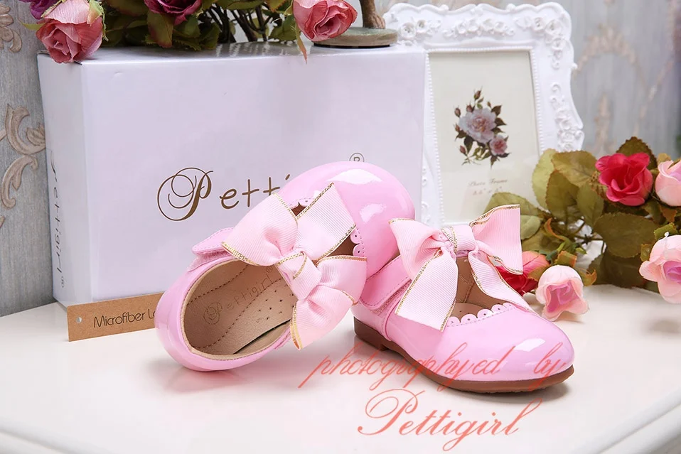 Pettigirl Wholesale Pink Baby Shoe Leather Baby Shoes Boutique Shoes For Girl GS909-01PK