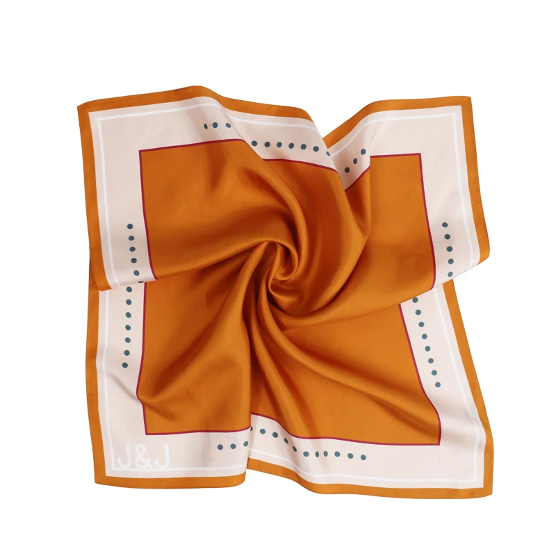 Оптовая продажа, 50 50 50 квадратных шелковых шарфов с принтом, Модный женский весенний узор с логотипом на заказ