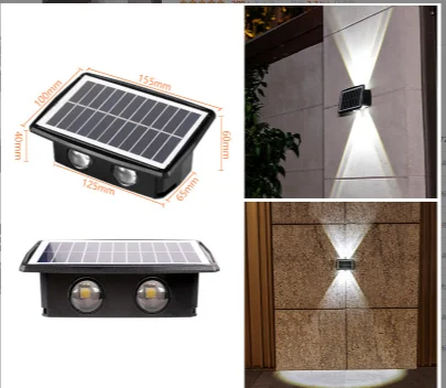 Outdoor Waterproof Wall Washer Wall Lamp 4LEDS 6LEDS 8LEDS Muti-Light-Color Garden Lamp Decorative Fence Wall-Mounted Lamp