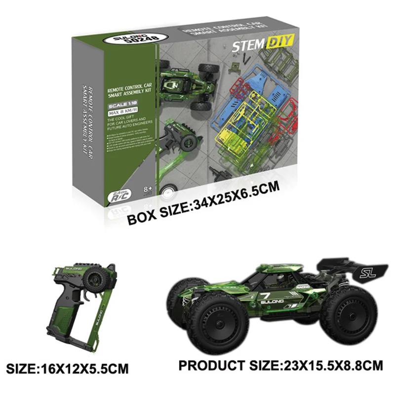 1:18 2.4g 74pcs small part diy assemble rc hand control car toy HN941247