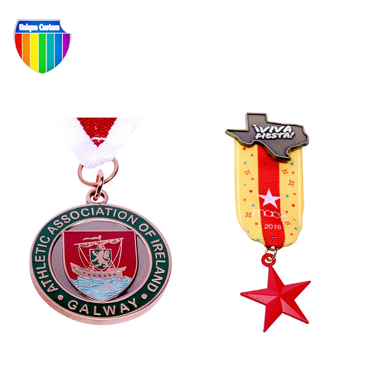  Personalized Engraving Zinc Alloy Enamel Creative 3d School Activity Sports Metal