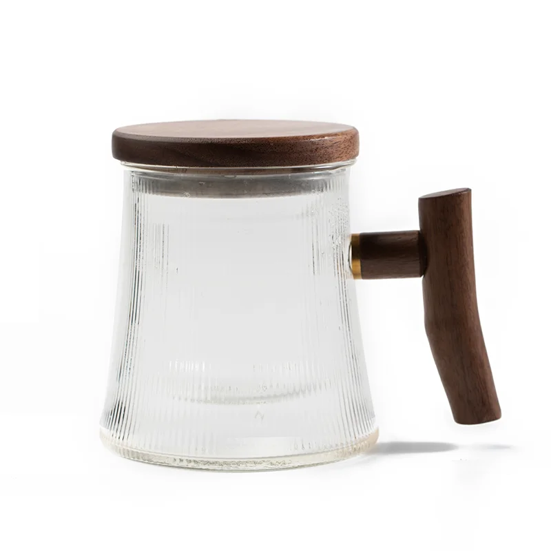 Multi Capacity High Borosilicate Lead Free Water Tea Mug Household Office Handle Glass Cup With Lid Filter