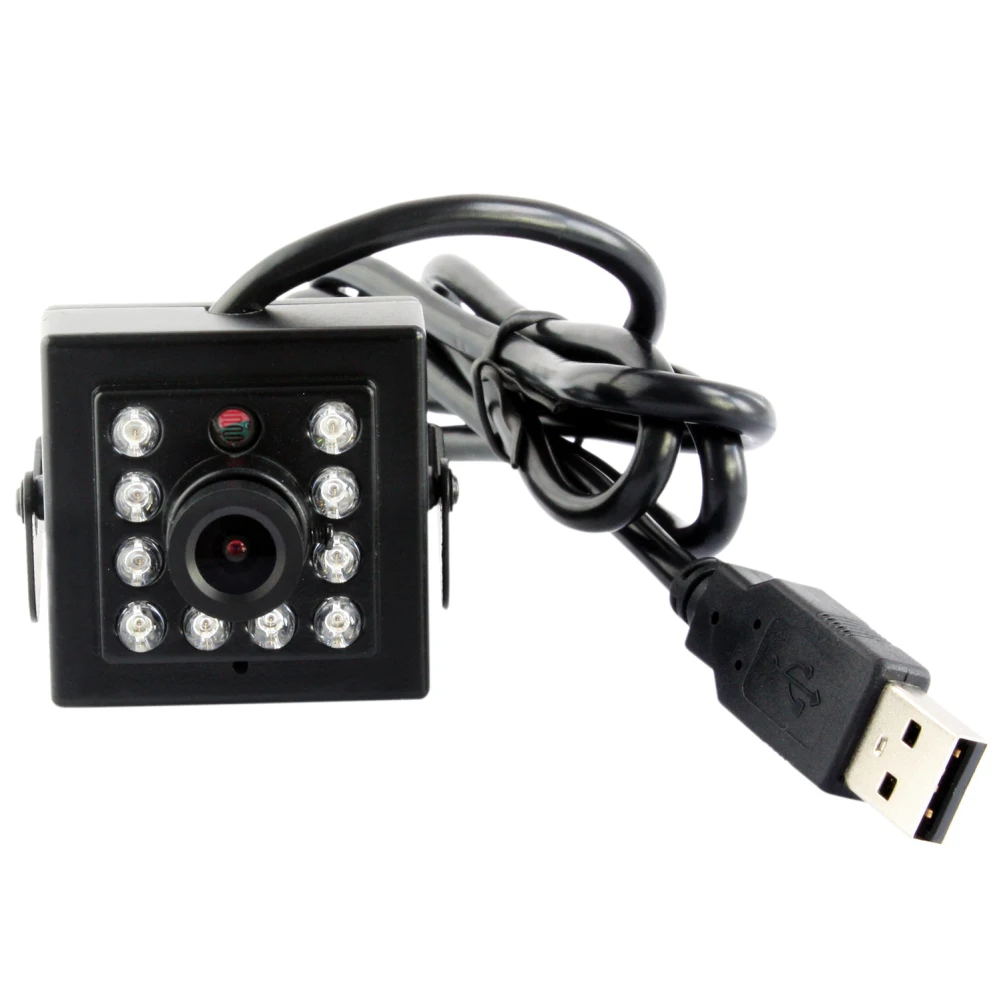 ELP  640X480  USB2.0 OmniVision OV7725 Color CMOS Infrared USB PC Webcam Camera 480P with IR Leds for Night Vision