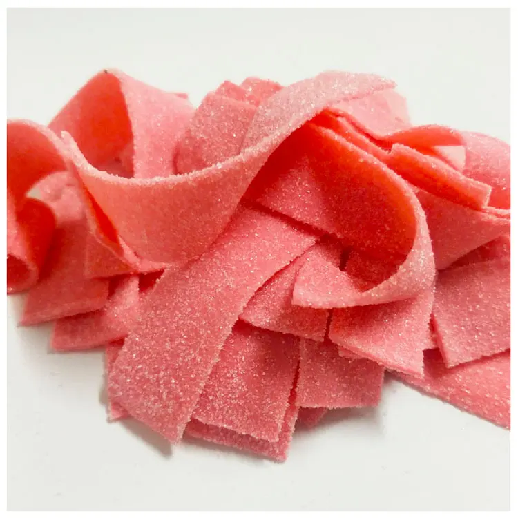 SOUR RAINBOW BELT GUMMY CANDY FRUIT FLAVOR JUMBO SIZE 20CM 12G* 24unit per pack