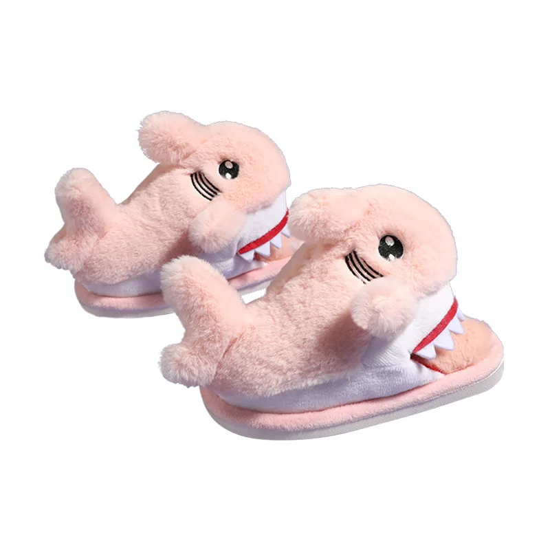 Cartoon Shark Funny Shoes Girls Lovely Indoor Slippers Ladies Home Shoes 2023 Fashion Plush Warm Slippers Women Winter Shoes