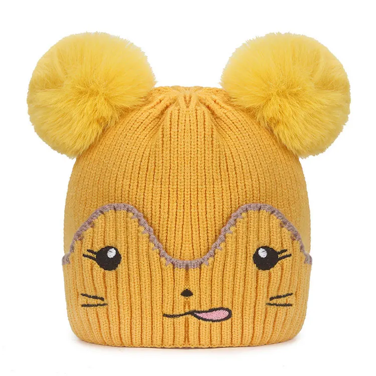 Wholesale High Quality Custom Kids Beanie Hat Manufacturers Designer Boys Girls Warm Ski Beanie Winter Hat