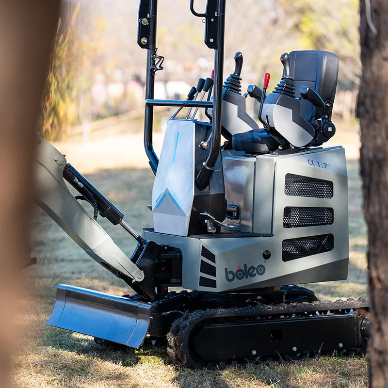 Boleo Mini Hydraulic Caterpillar Excavators Chinese Heavy Equipment 0.8 Ton Mini Crawler Excavator For Home Agricultural Farm