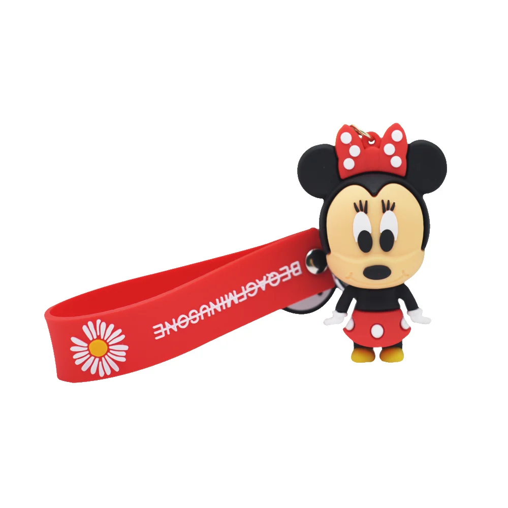 
Eco-friendly cheap no minimum custom 2d 3d custom shaped logo print epoxy designer Mickey soft rubber key chain pvc keychain 