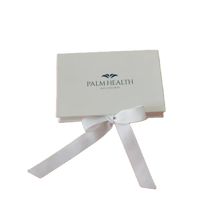 Luxury High Quality Ribbon Printable customized slots paper box single hole insert credit vip card box with magnetic closure