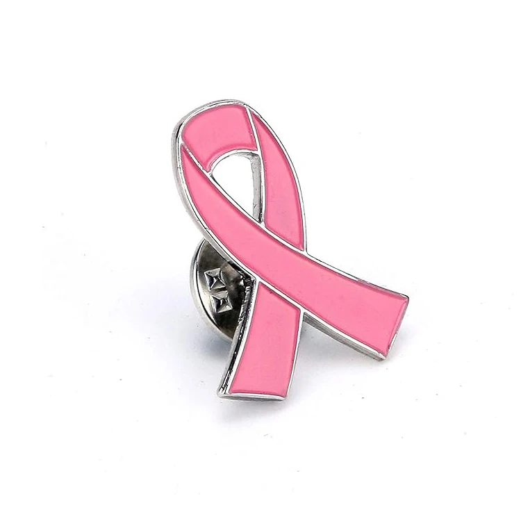 Rainbow Lapel Pin Soft Hard Enamel Ribbon Prostate Brustkrebs Abzeichen Badge Custom Breast Cancer Awareness Lapel Pin