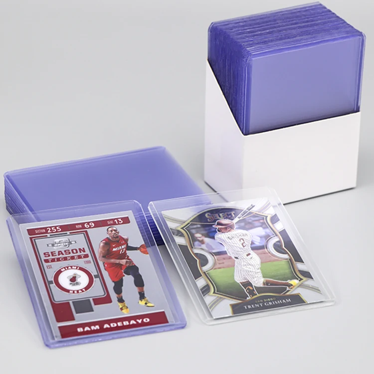 Пользовательский ПВХ акриловый указательный держатель для студентов Toploader прозрачный пластиковый футляр для карт 3x4 спортивный cgc футляр для ультра