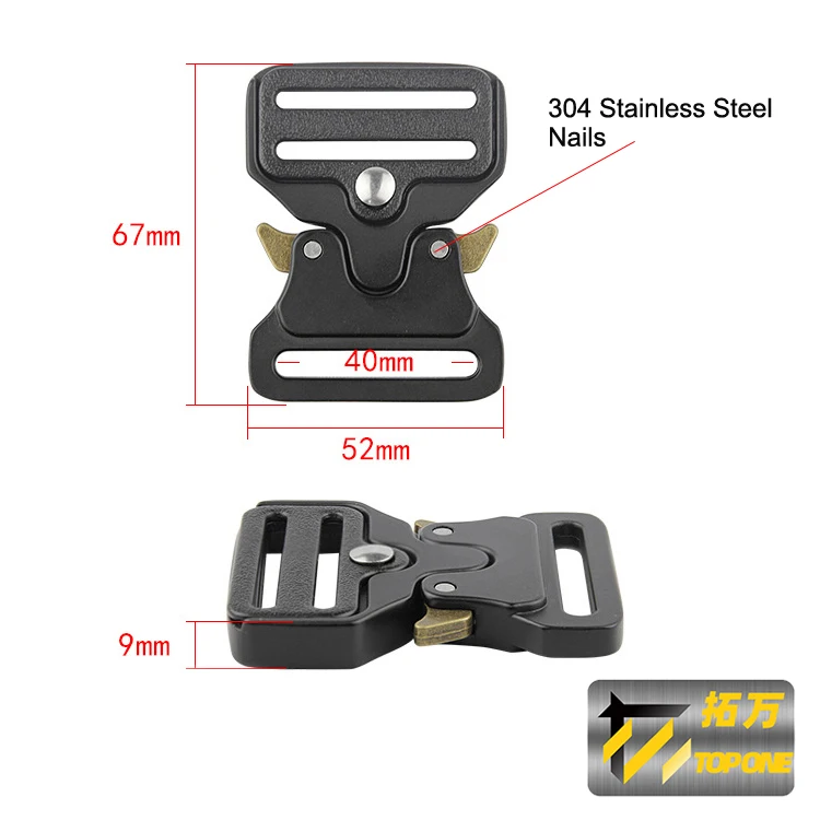 New Military Quick Release Metal Belt Buckle 40mm Aluminum Alloy Tactical Buckle