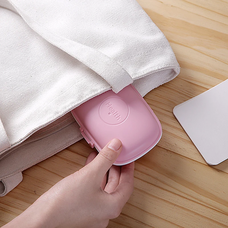 
Family standing Classified medicine storage box Plastic mini Pill case Week medicine box with lid Grid parts finishing box 