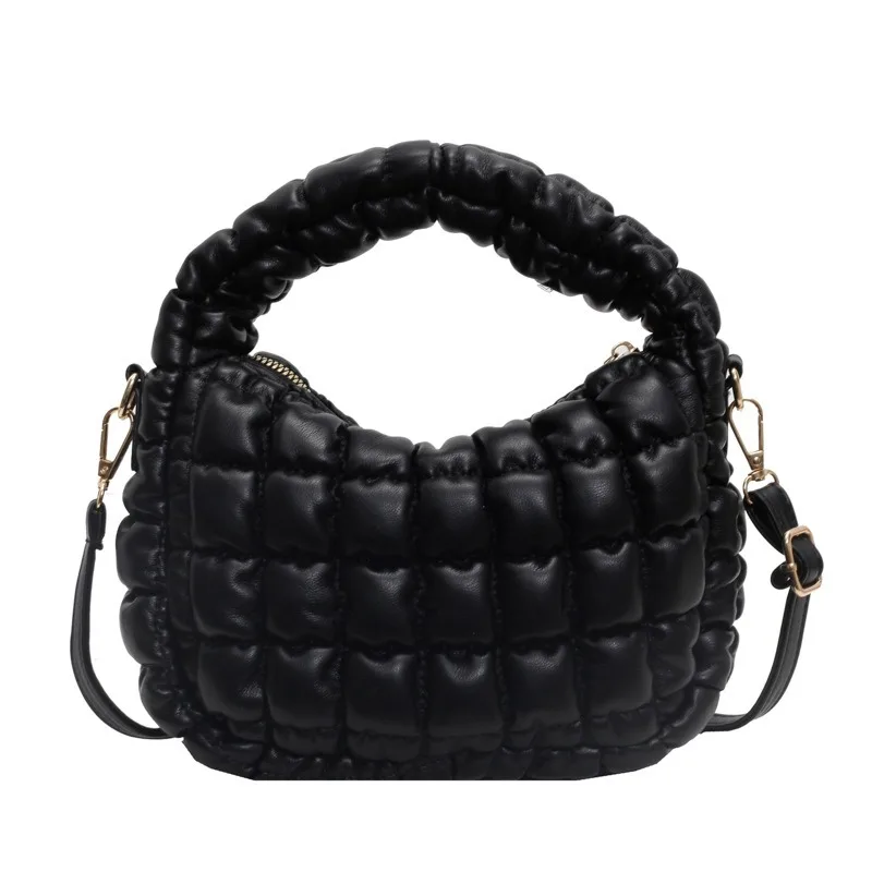wholesale fashion mini women shoulder crossbody bag ladies underarm tote handbags New Pleated Rhombus Crossbody Puffer Tote Bag