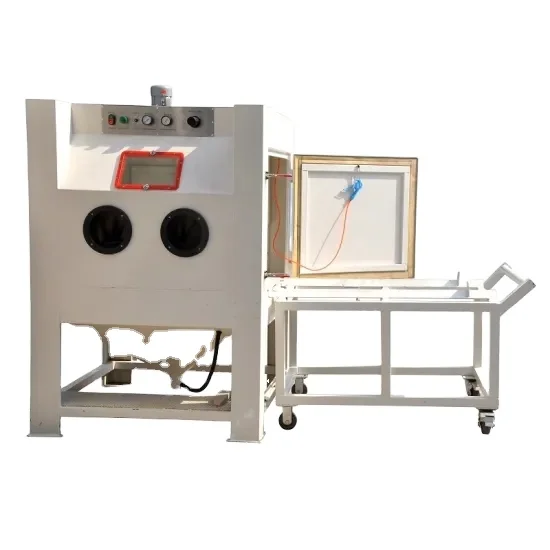 
Dry Suction Type Manual Sand Blasting Machine Cabinet With Turntable Cart optional 