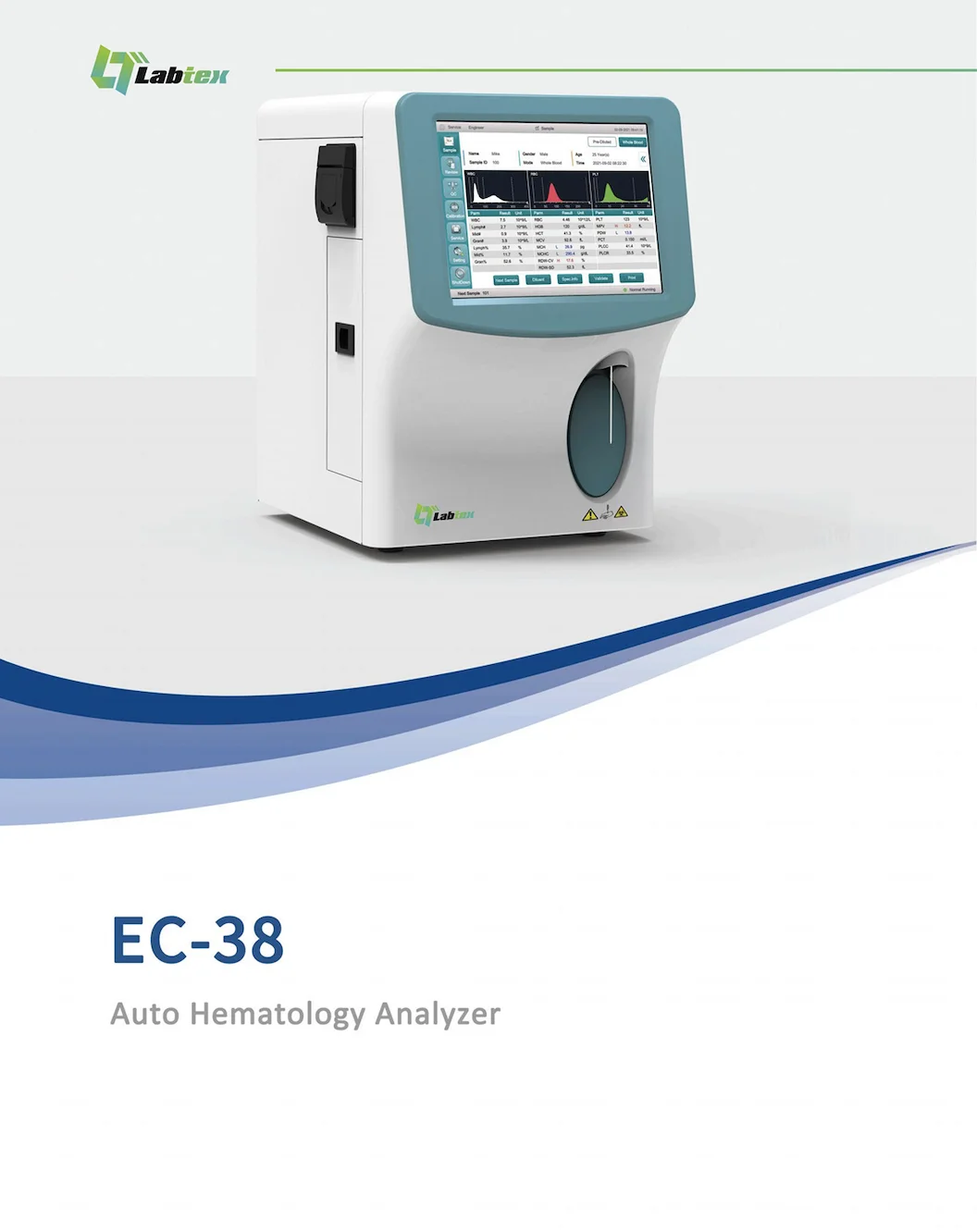 LABTEX Hematology analyzer 3 part veterinary human blood analyzer full blood count CBC analyzer