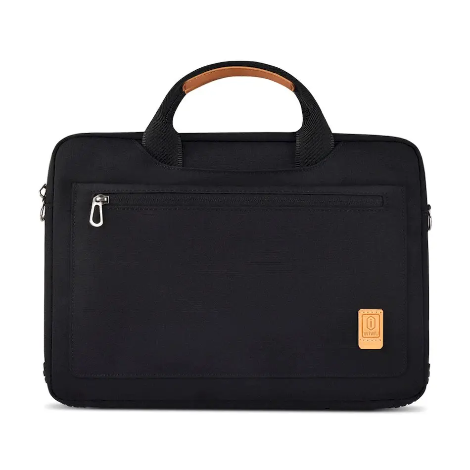 WiWU Waterproof Polyester Laptop Handbag Anti-shock Rubber Padding Computer Bag 14 15.6 inch Anti-collision Business Brief Case