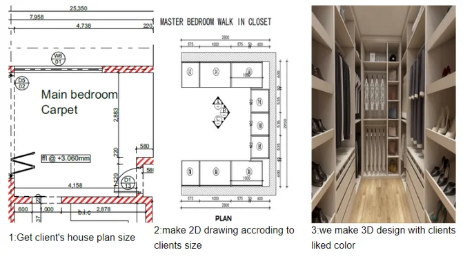 customized size wardrobe