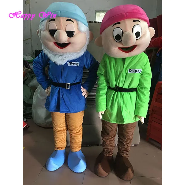 Top sale adult seven dwarfs costumes,seven dwarf,Wholesale online classic cartoon character adult seven dwarfs mascot costume