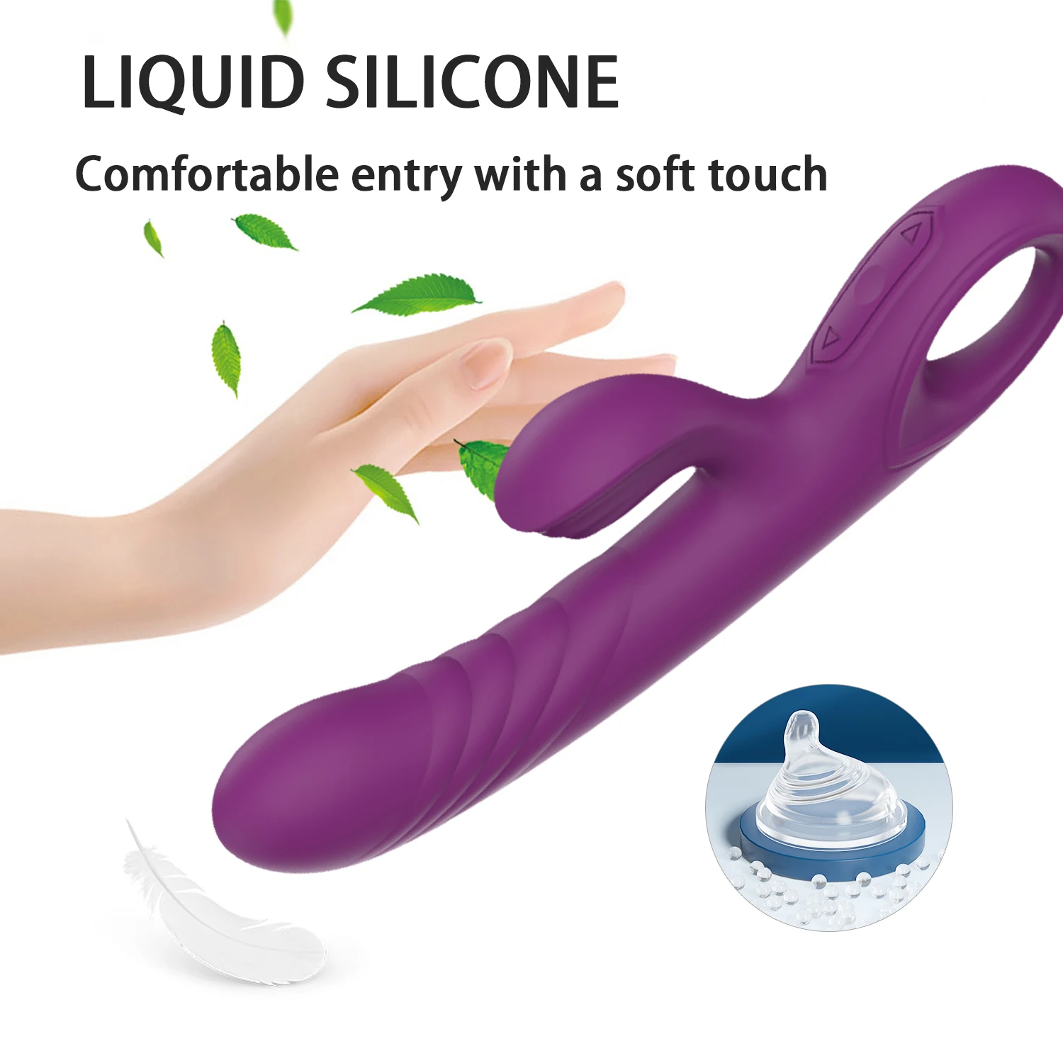 Y.Love liquid silicon G Spot Stimulator Vagina Vibrating Rabbit Vibrator huge vibrating dildo Sex Toys Dildo for Women