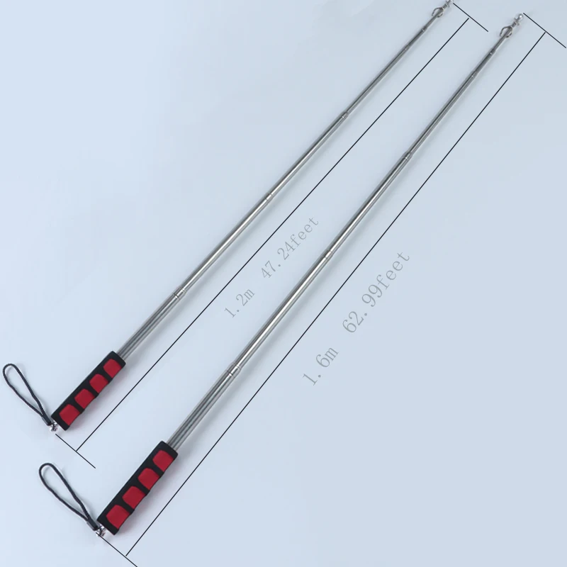 telescopic  flagpole Stainless Steel Guide flagpole Travel Marchers Flag Banner eaching Pointer for Tour Guides Group Teacher