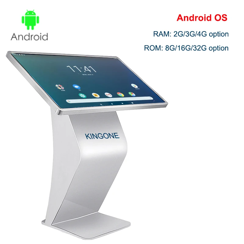43 Inch Free Standing IR Touch LCD Kiosk Interactive Information Display for Retail Stores Shopping Malls Subways