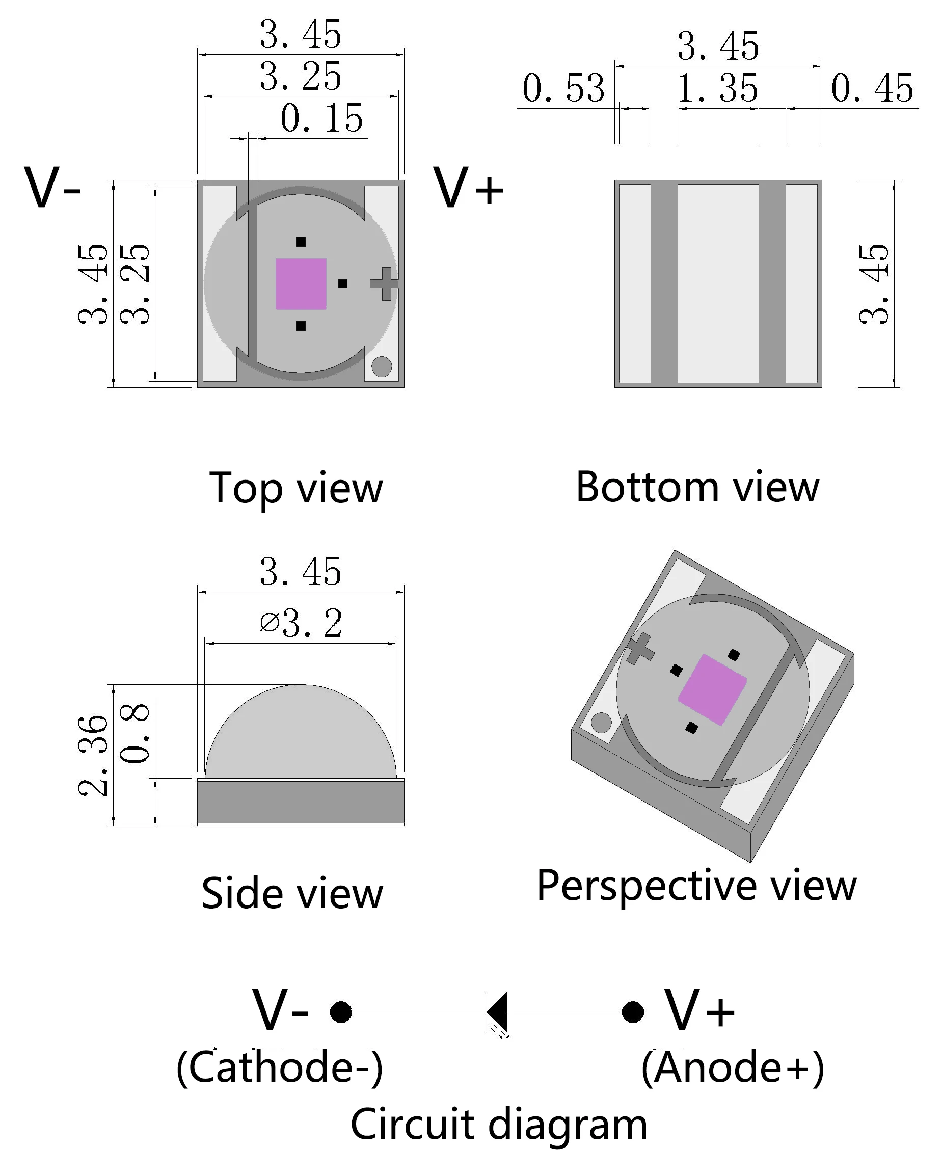 sell high power 3W 3535 smd 365nm uv leds/3w uva 365-370nm high power led