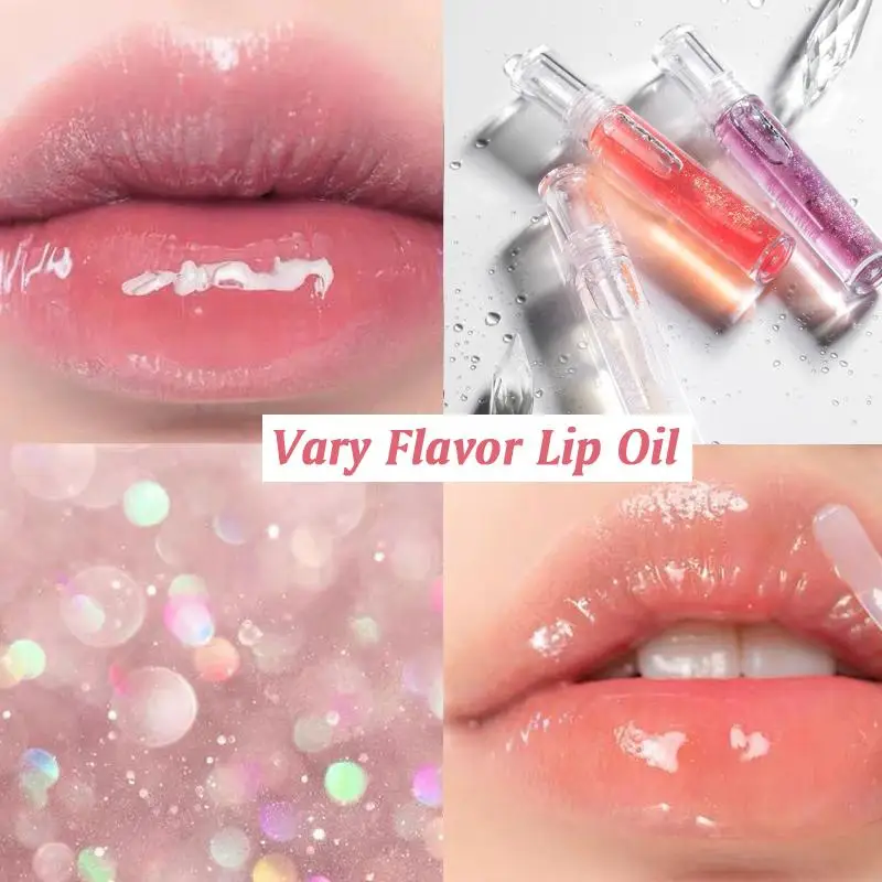 2021 Gradual Change Tube Lip Oil OEM Private Label Wholesale Lip Oil Moisturizing Pumper  Fruit